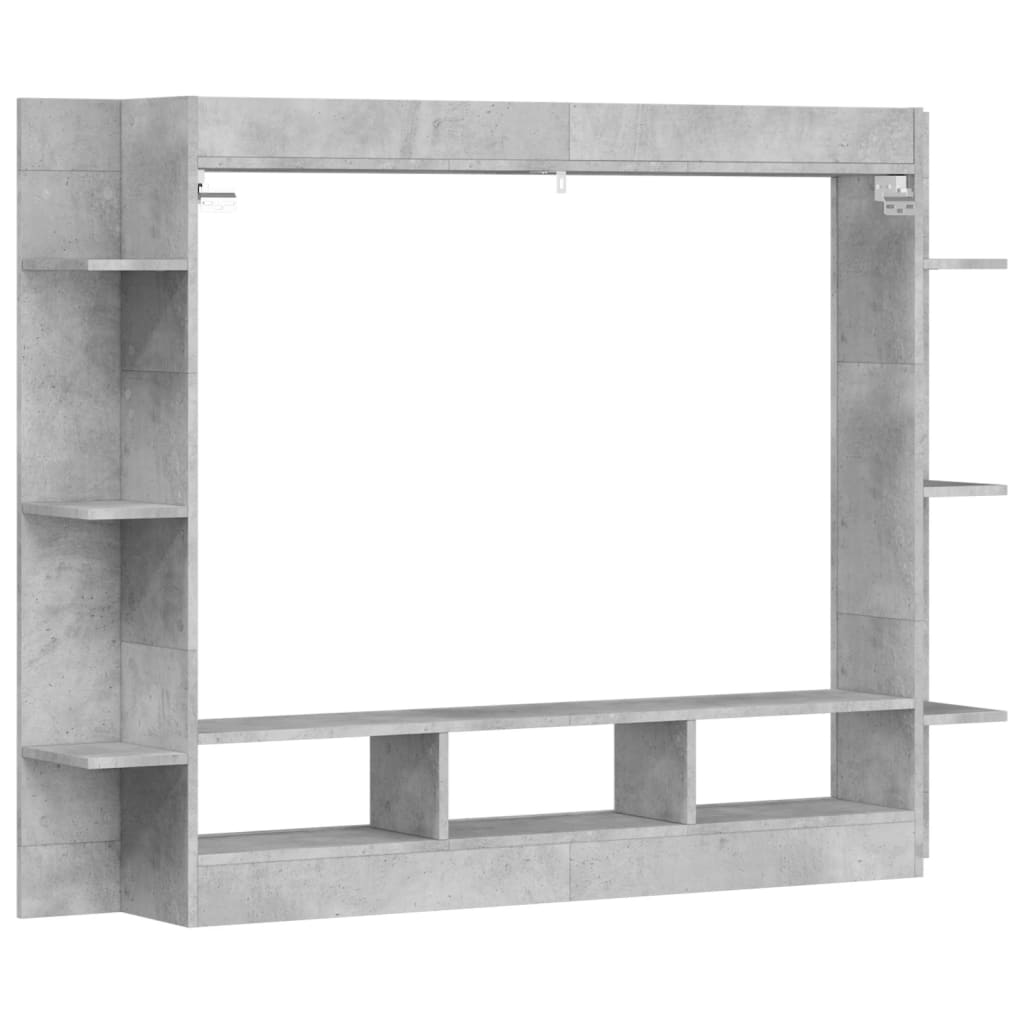 Tv-meubel 152x22x113 cm bewerkt hout betongrijs is nu te koop bij PeponiXL, paradijselijk wonen!