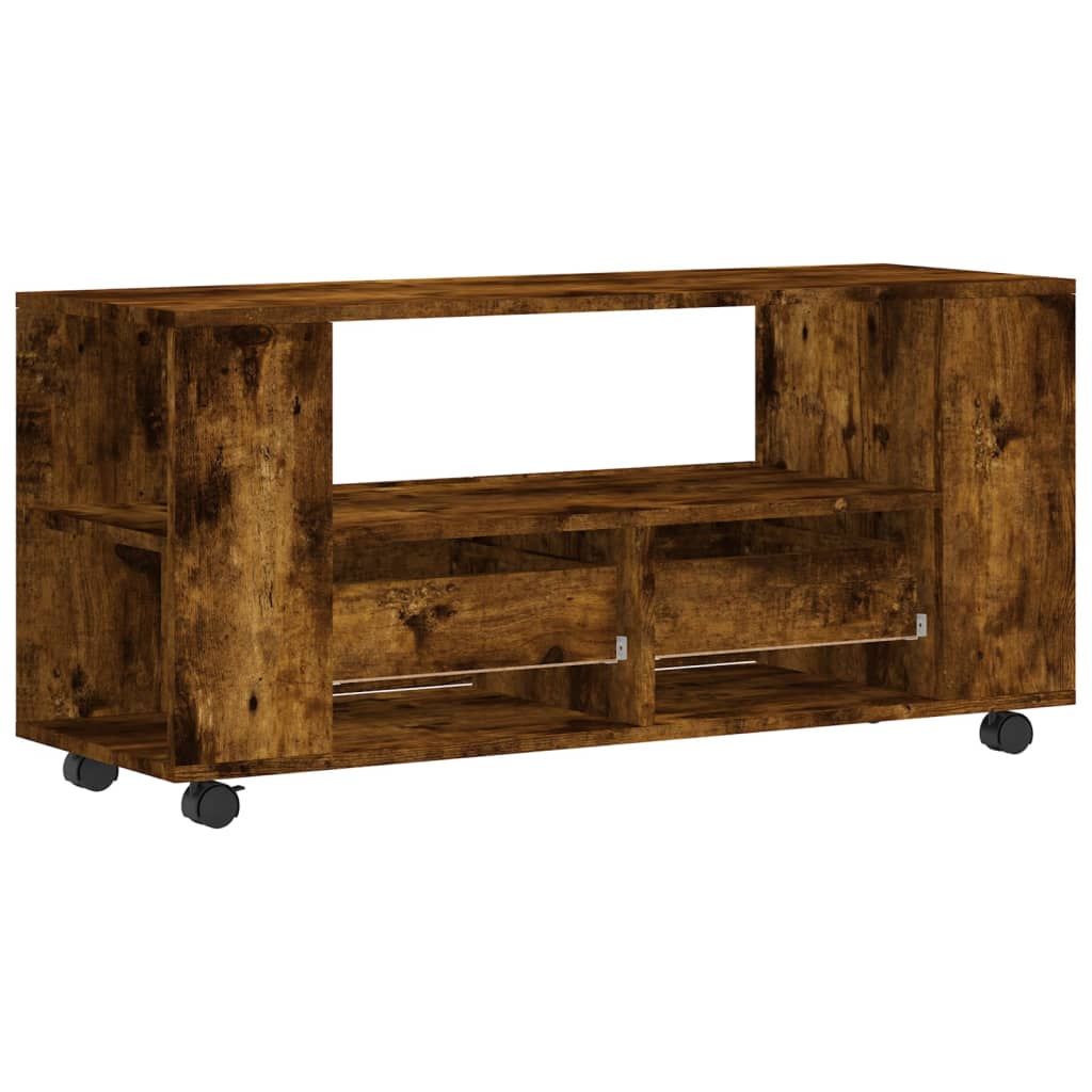 Tv-meubel 102x34,5x43 cm bewerkt hout gerookt eikenkleurig is nu te koop bij PeponiXL, paradijselijk wonen!