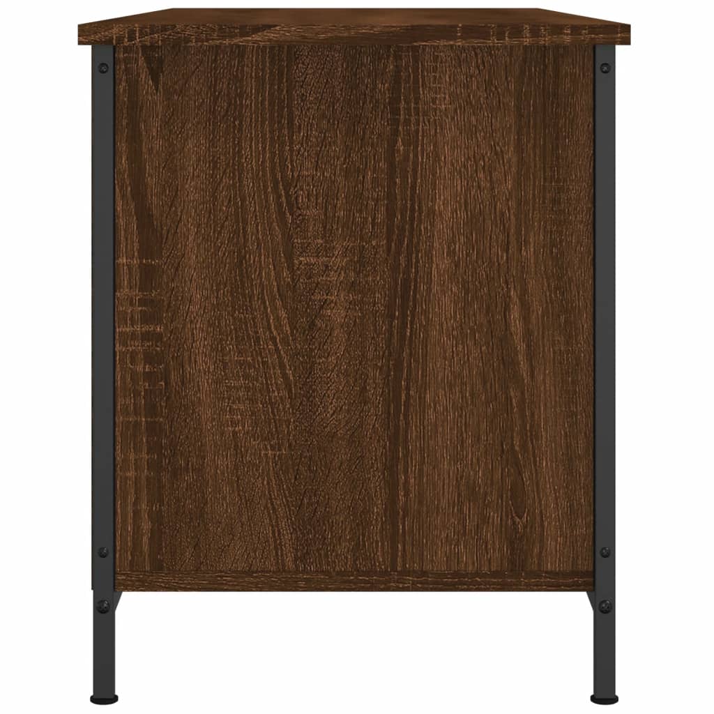 Tv-meubel 100x40x50 cm bewerkt hout bruin eikenkleur is nu te koop bij PeponiXL, paradijselijk wonen!