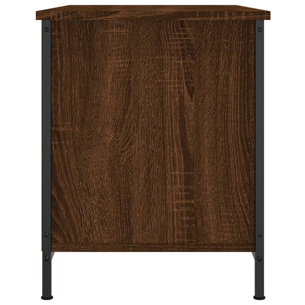 Tv-meubel 80x40x50 cm bewerkt hout bruin eikenkleur is nu te koop bij PeponiXL, paradijselijk wonen!