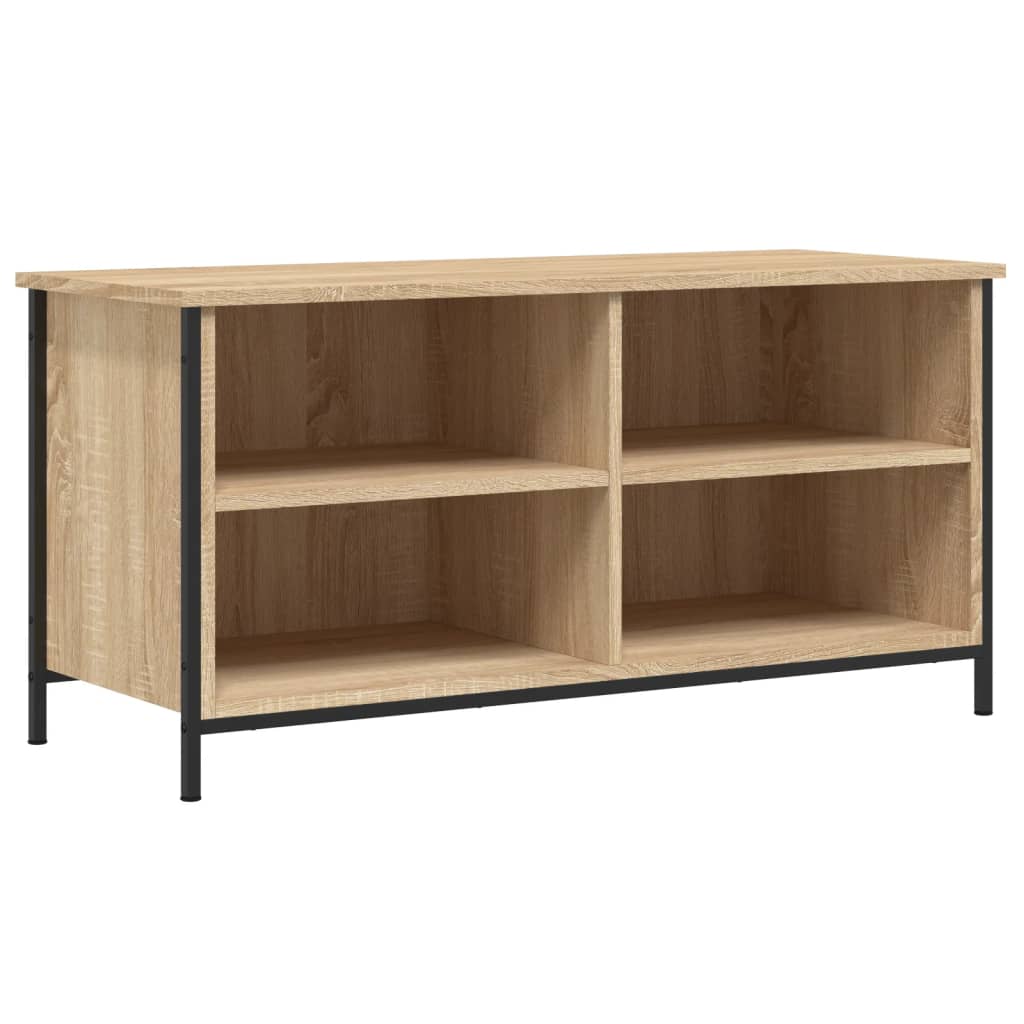 Tv-meubel 100x40x50 cm bewerkt hout sonoma eikenkleurig is nu te koop bij PeponiXL, paradijselijk wonen!