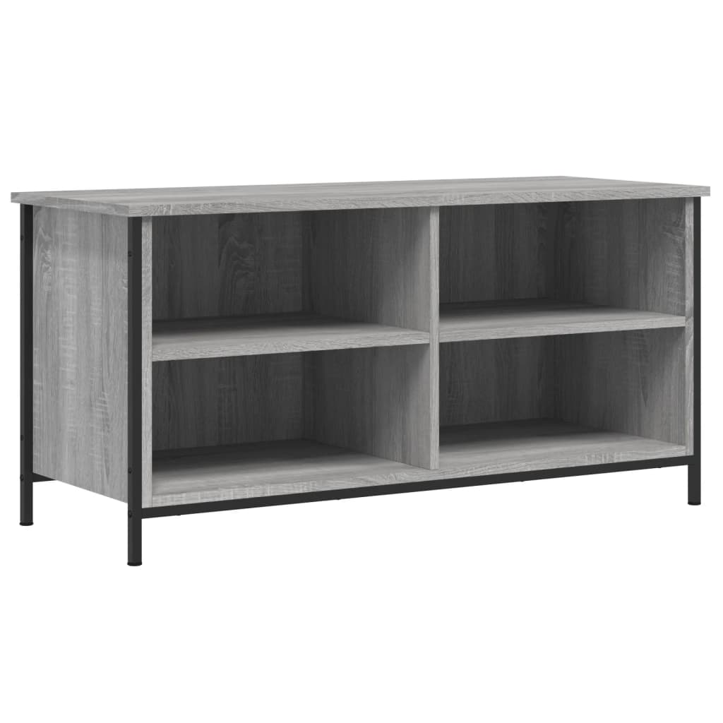 Tv-meubel 100x40x50 cm bewerkt hout grijs sonoma eikenkleurig is nu te koop bij PeponiXL, paradijselijk wonen!