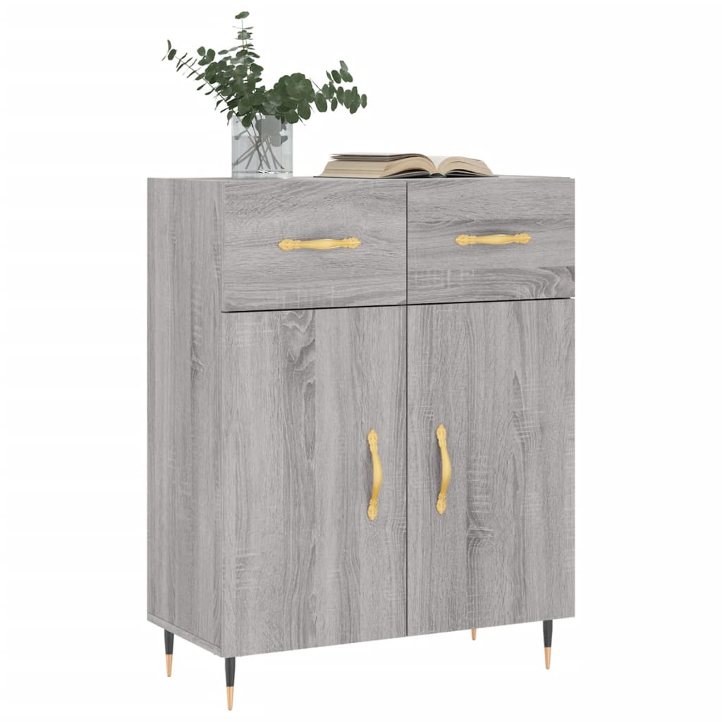 Dressoir 69,5x34x90 cm bewerkt hout grijs sonoma eikenkleurig is nu te koop bij PeponiXL, paradijselijk wonen!