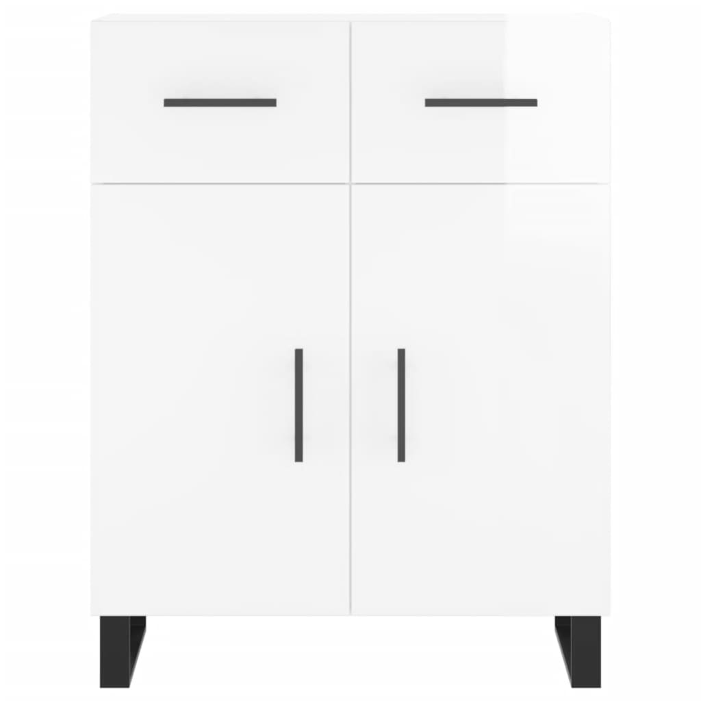 Dressoir 69,5x34x90 cm bewerkt hout hoogglans wit is nu te koop bij PeponiXL, paradijselijk wonen!