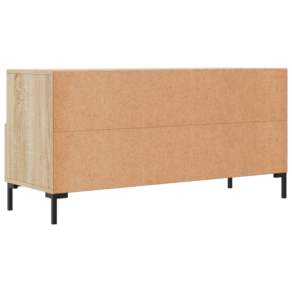 Tv-meubel 102x36x50 cm bewerkt hout sonoma eikenkleurig is nu te koop bij PeponiXL, paradijselijk wonen!