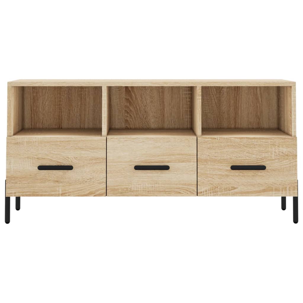 Tv-meubel 102x36x50 cm bewerkt hout sonoma eikenkleurig is nu te koop bij PeponiXL, paradijselijk wonen!