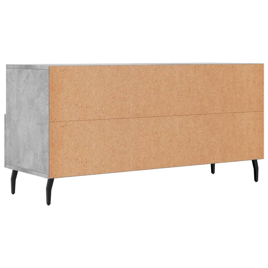 Tv-meubel 102x36x50 cm bewerkt hout betongrijs is nu te koop bij PeponiXL, paradijselijk wonen!