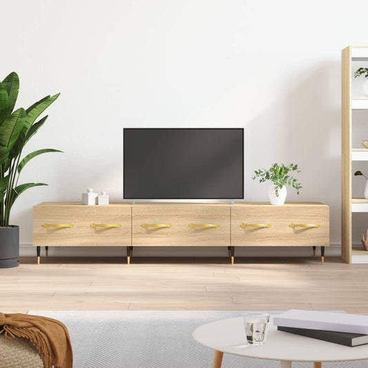 Tv-meubel 150x36x30 cm bewerkt hout sonoma eikenkleurig is nu te koop bij PeponiXL, paradijselijk wonen!