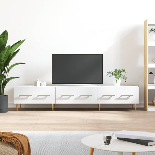 Tv-meubel 150x36x30 cm bewerkt hout wit is nu te koop bij PeponiXL, paradijselijk wonen!
