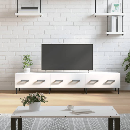 Tv-meubel 150x36x30 cm bewerkt hout wit is nu te koop bij PeponiXL, paradijselijk wonen!