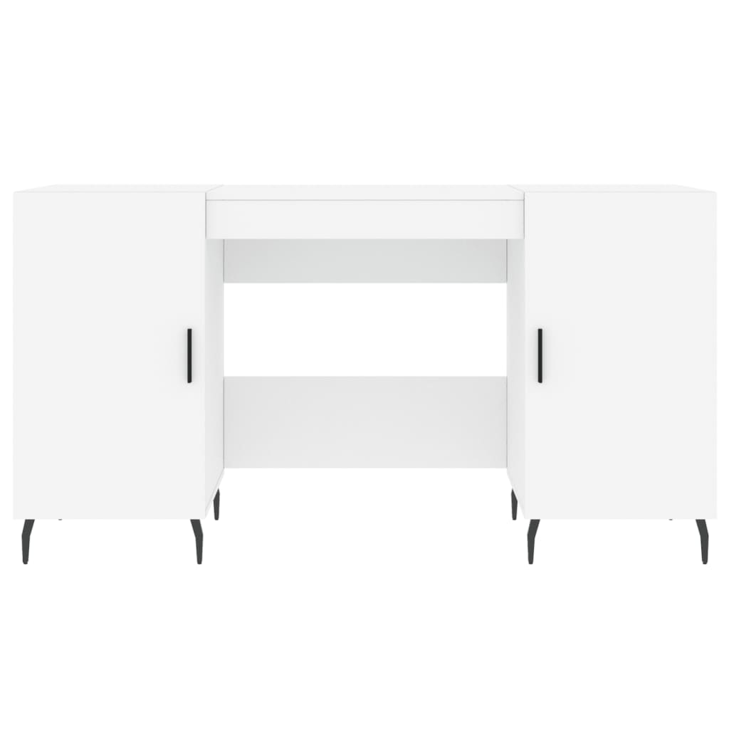 Bureau 140x50x75 cm bewerkt hout wit is nu te koop bij PeponiXL, paradijselijk wonen!