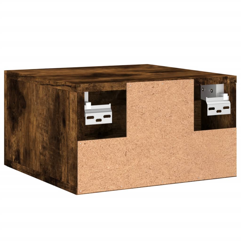 Nachtkastjes 2 st wandgemonteerd 35x35x20 cm gerookt eikenkleur is nu te koop bij PeponiXL, paradijselijk wonen!