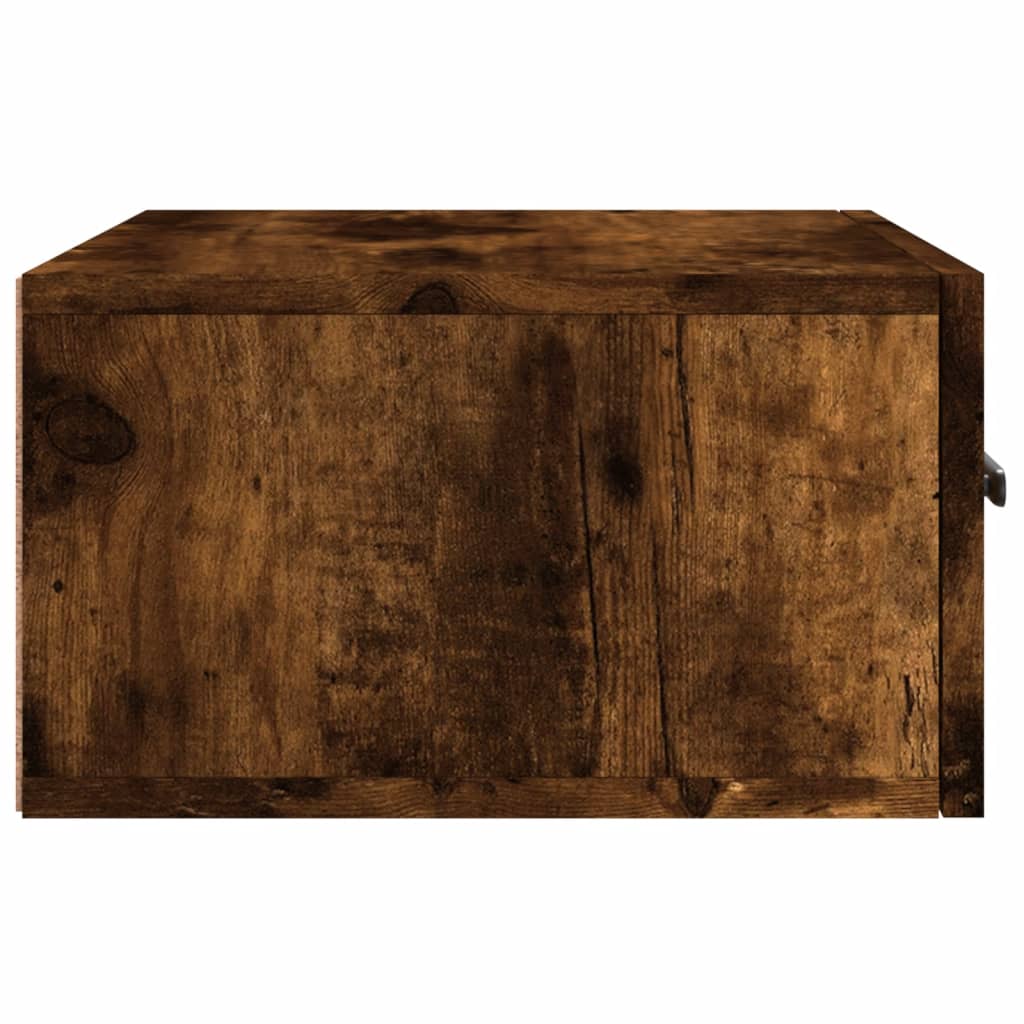 Nachtkastje wandgemonteerd 35x35x20 cm gerookt eikenkleurig is nu te koop bij PeponiXL, paradijselijk wonen!