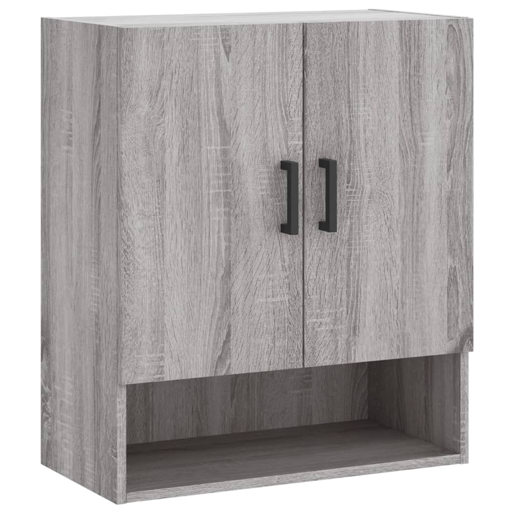 Wandkast 60x31x70 cm bewerkt hout grijs sonoma eikenkleurig is nu te koop bij PeponiXL, paradijselijk wonen!