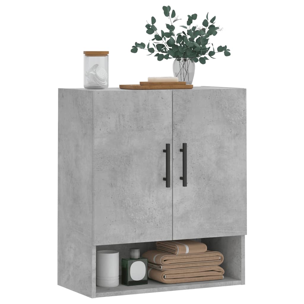 Wandkast 60x31x70 cm bewerkt hout betongrijs is nu te koop bij PeponiXL, paradijselijk wonen!