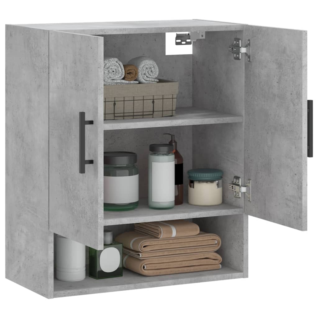Wandkast 60x31x70 cm bewerkt hout betongrijs is nu te koop bij PeponiXL, paradijselijk wonen!