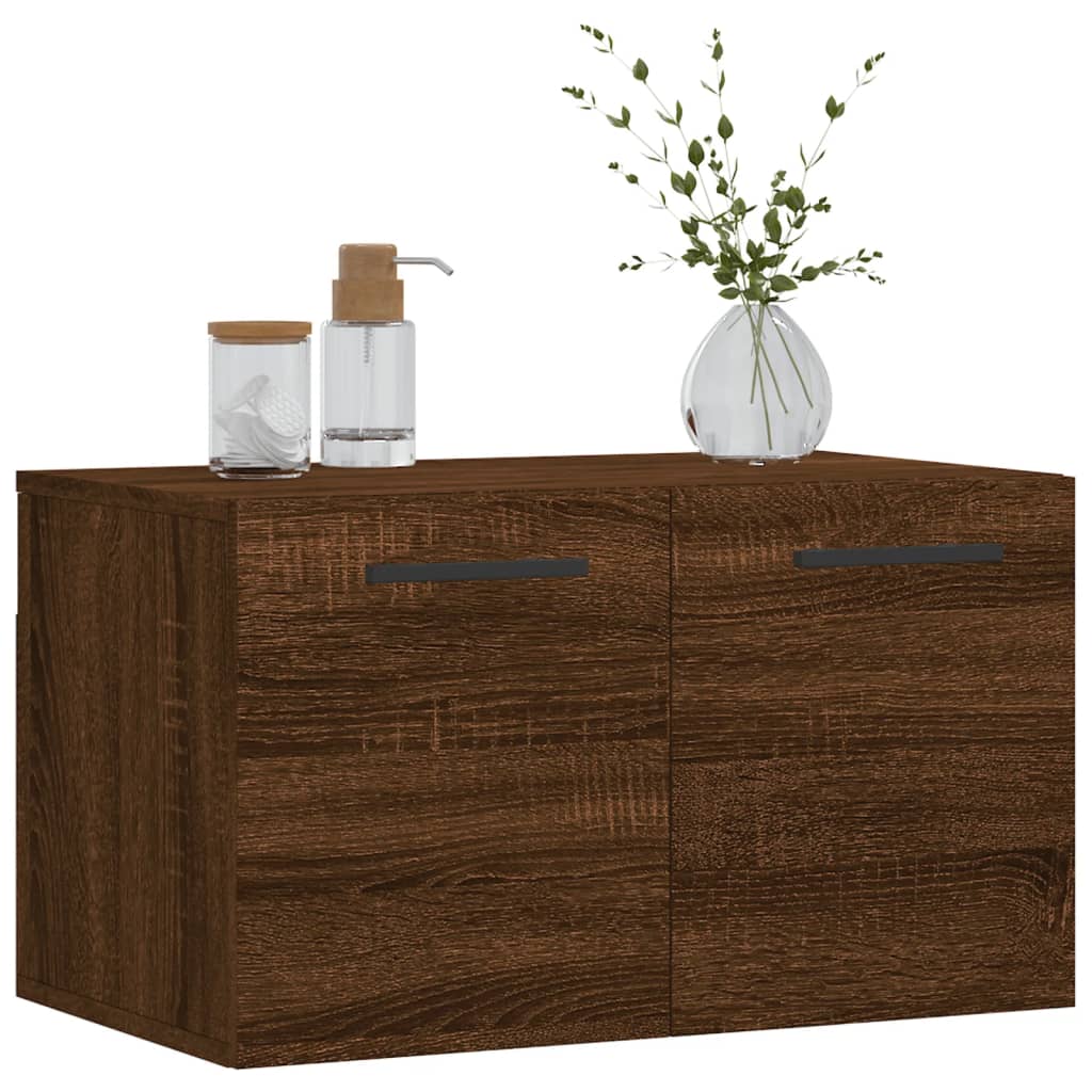 Wandkast 60x36,5x35 cm bewerkt hout bruin eikenkleur is nu te koop bij PeponiXL, paradijselijk wonen!