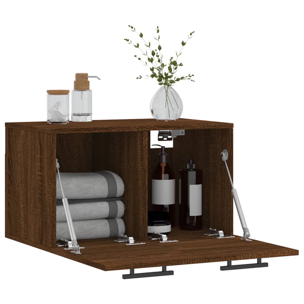 Wandkast 60x36,5x35 cm bewerkt hout bruin eikenkleur is nu te koop bij PeponiXL, paradijselijk wonen!