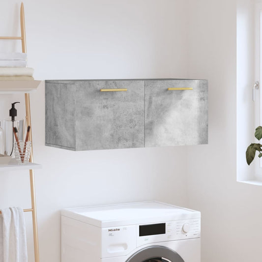 Wandkast 80x36,5x35 cm bewerkt hout betongrijs is nu te koop bij PeponiXL, paradijselijk wonen!