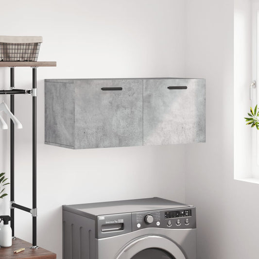 Wandkast 80x36,5x35 cm bewerkt hout betongrijs is nu te koop bij PeponiXL, paradijselijk wonen!