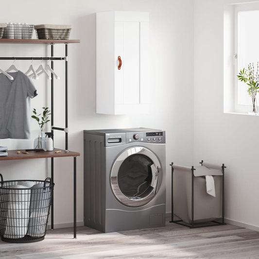 Wandkast 34,5x34x90 cm bewerkt hout wit is nu te koop bij PeponiXL, paradijselijk wonen!