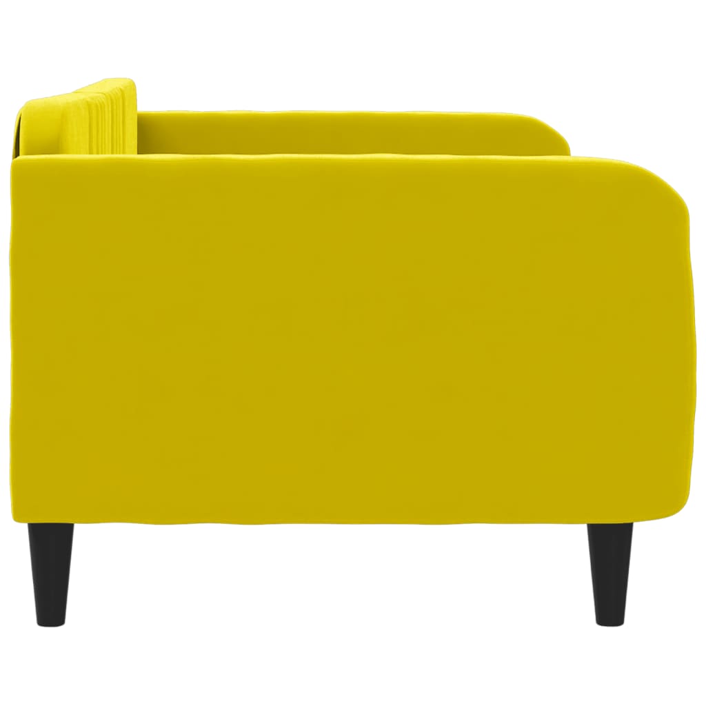 Slaapbank 100x200 cm fluweel geel is nu te koop bij PeponiXL, paradijselijk wonen!