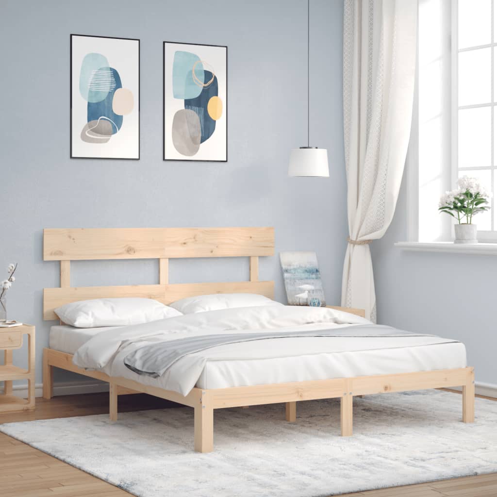 Bedframe zonder matras massief grenenhout 160x200 cm is nu te koop bij PeponiXL, paradijselijk wonen!