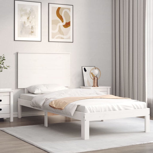 Bedframe zonder matras massief grenenhout wit 90x200 cm is nu te koop bij PeponiXL, paradijselijk wonen!