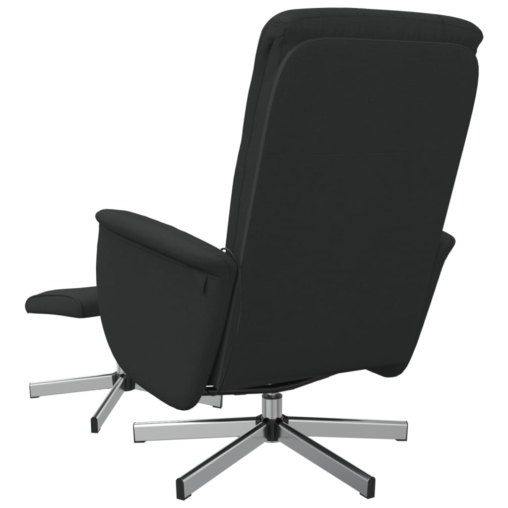 Massagestoel verstelbaar met voetenbank stof zwart is nu te koop bij PeponiXL, paradijselijk wonen!