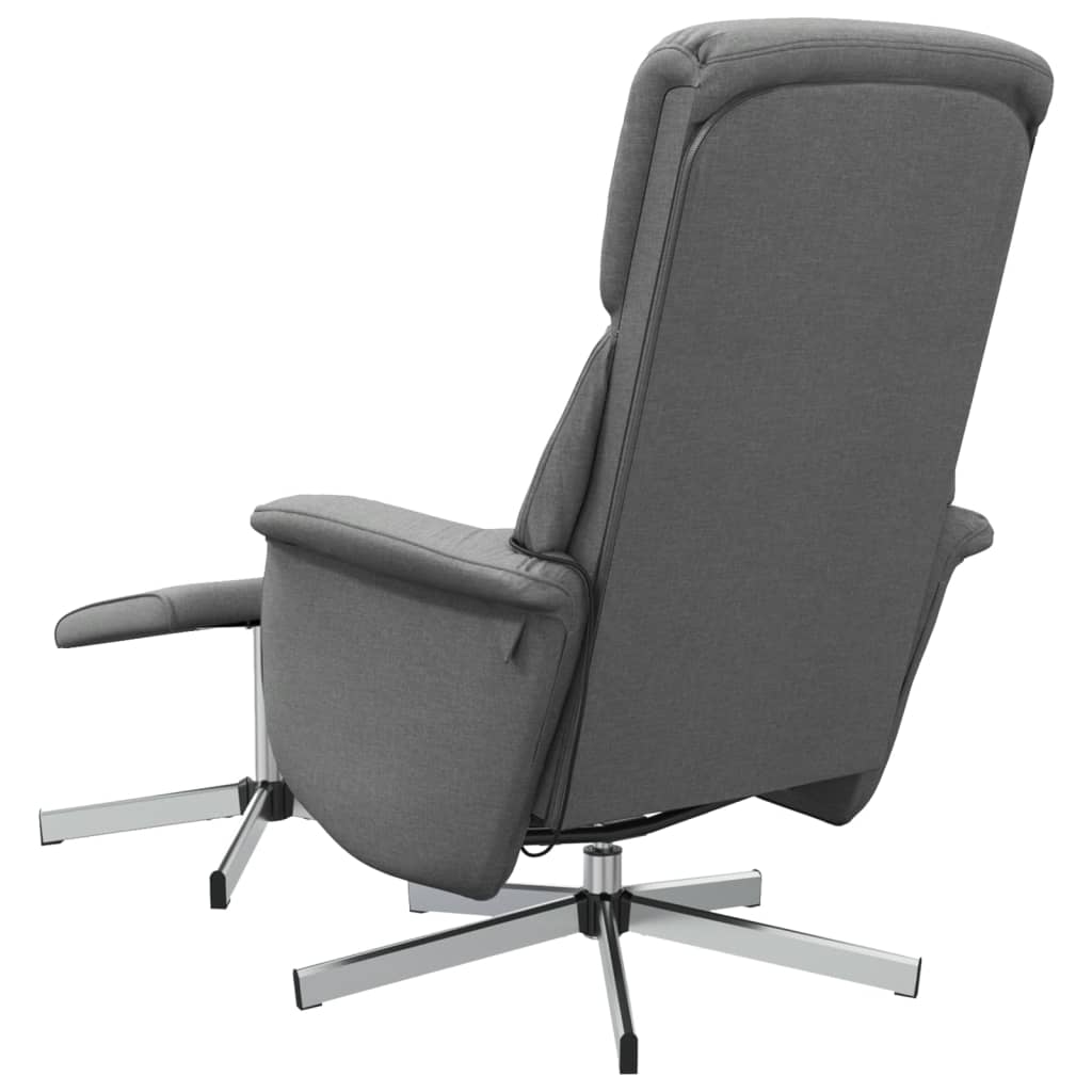 Massagestoel verstelbaar met voetenbank stof donkergrijs is nu te koop bij PeponiXL, paradijselijk wonen!