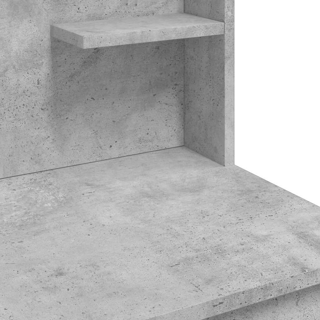 Kaptafel met LED-verlichting 96x40x142 cm betongrijs is nu te koop bij PeponiXL, paradijselijk wonen!