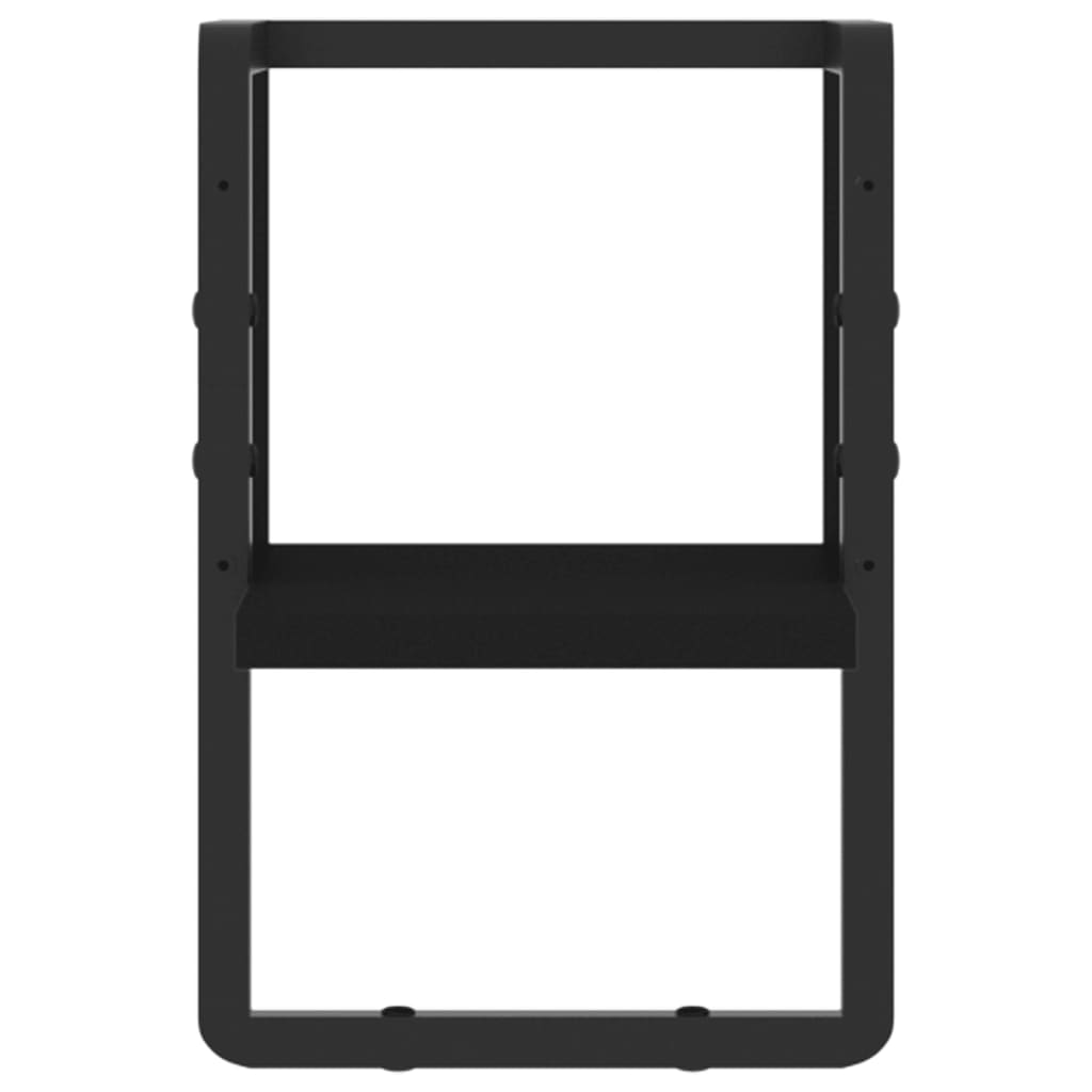 Wandschap met stang 20x25x30 cm zwart is nu te koop bij PeponiXL, paradijselijk wonen!
