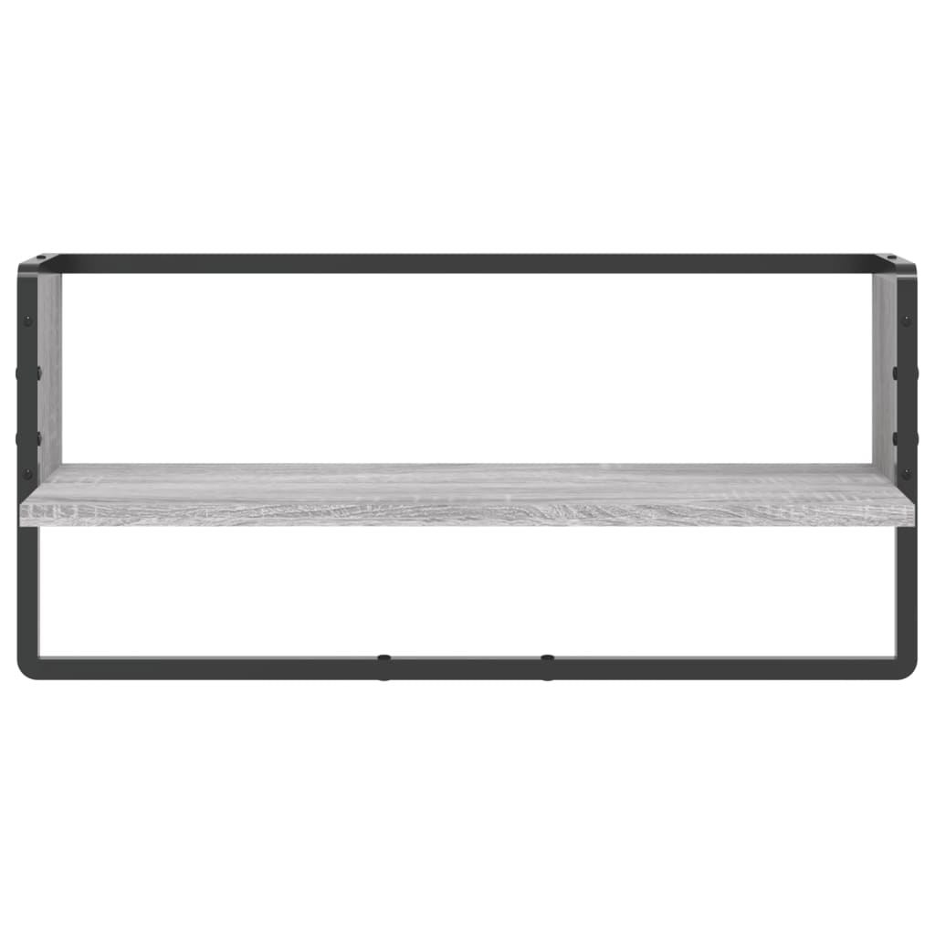 Wandschap met stang 65x25x30 cm grijs sonoma eikenkleurig is nu te koop bij PeponiXL, paradijselijk wonen!