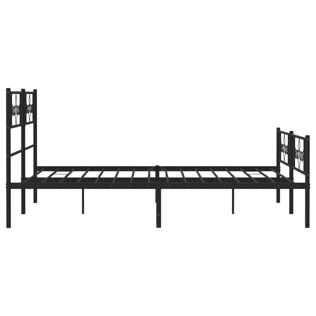 Bedframe met hoofd- en voeteneinde metaal zwart 120x190 cm is nu te koop bij PeponiXL, paradijselijk wonen!