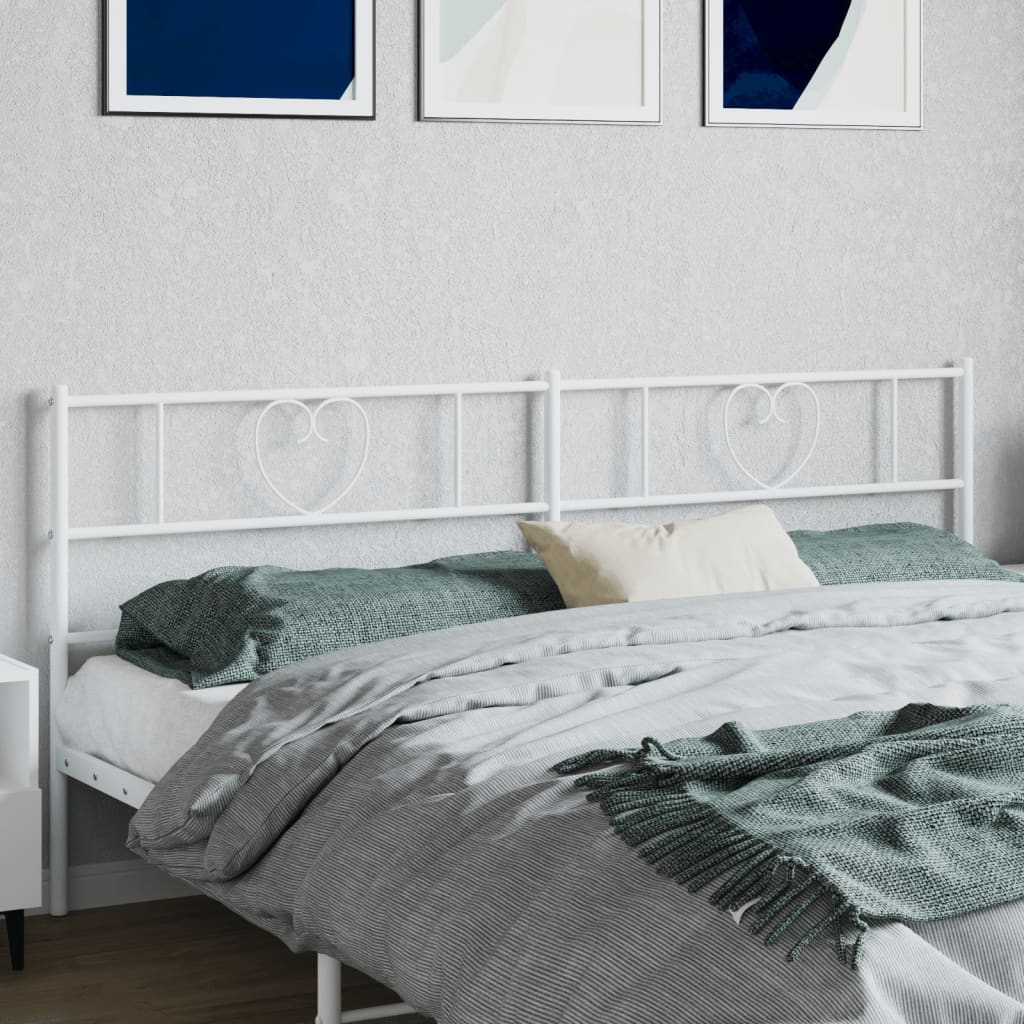 Vervangend hoofdbord 200 cm metaal wit is nu te koop bij PeponiXL, paradijselijk wonen!