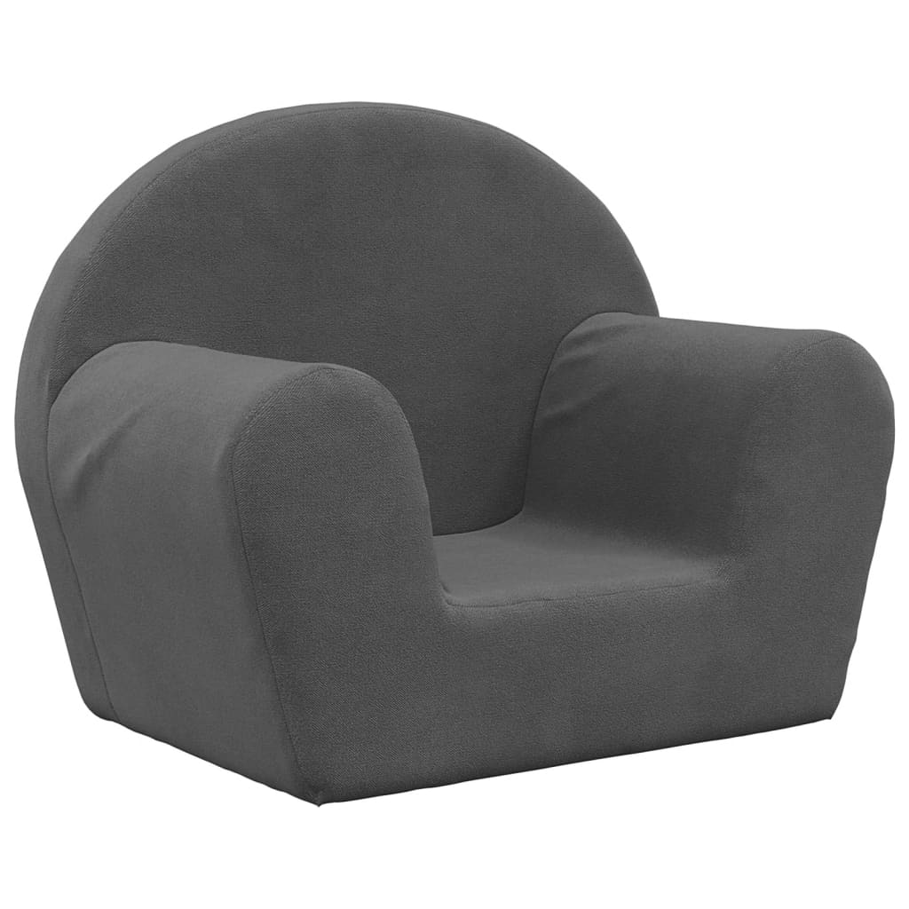 Kinderbank zacht pluche antracietkleurig is nu te koop bij PeponiXL, paradijselijk wonen!
