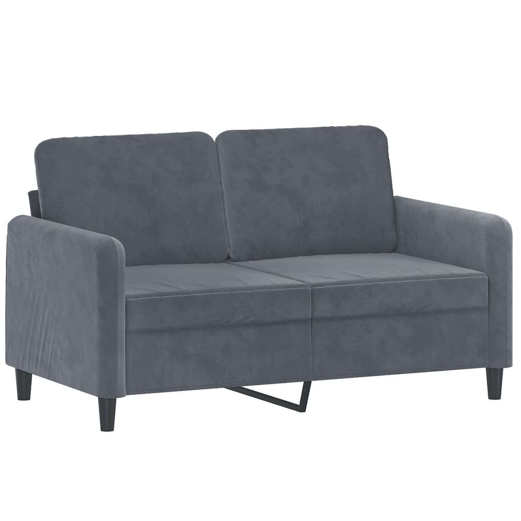 Tweezitsbank met sierkussens 120 cm fluweel donkergrijs is nu te koop bij PeponiXL, paradijselijk wonen!