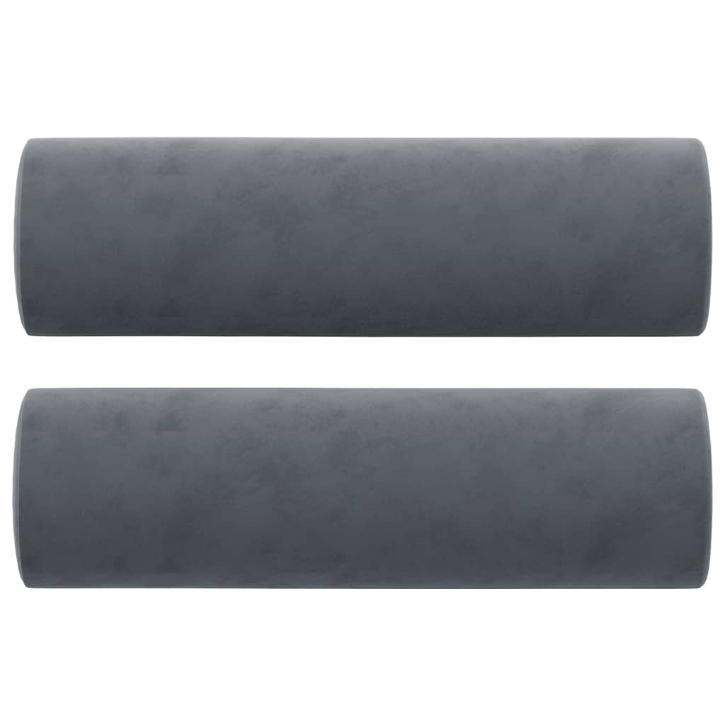 Tweezitsbank met sierkussens 120 cm fluweel donkergrijs is nu te koop bij PeponiXL, paradijselijk wonen!