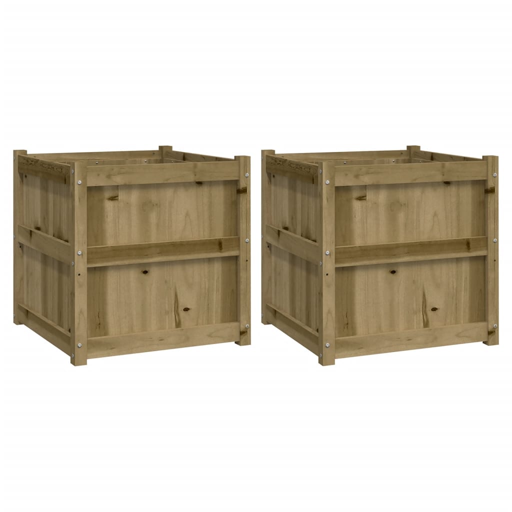 Plantenbakken 2 st cm geïmpregneerd hout is nu te koop bij PeponiXL, paradijselijk wonen!