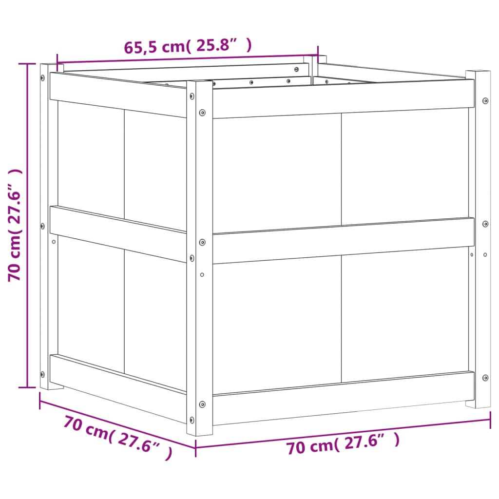 Plantenbak 70x70x70 cm massief grenenhout is nu te koop bij PeponiXL, paradijselijk wonen!