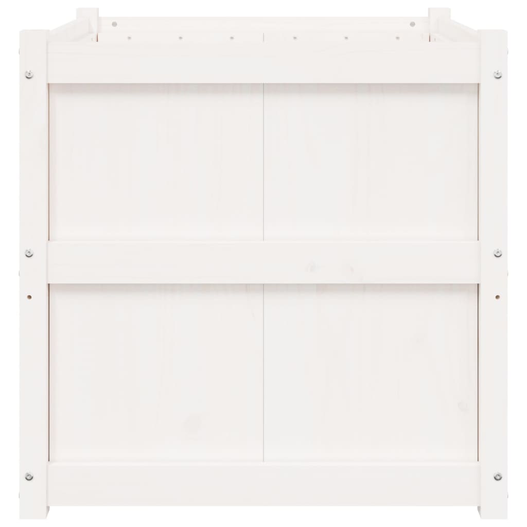 Plantenbak 70x70x70 cm massief grenenhout wit is nu te koop bij PeponiXL, paradijselijk wonen!
