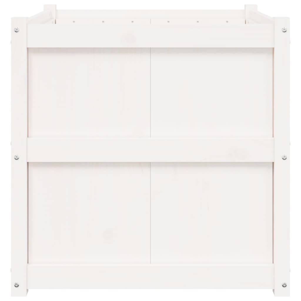 Plantenbak 70x70x70 cm massief grenenhout wit is nu te koop bij PeponiXL, paradijselijk wonen!