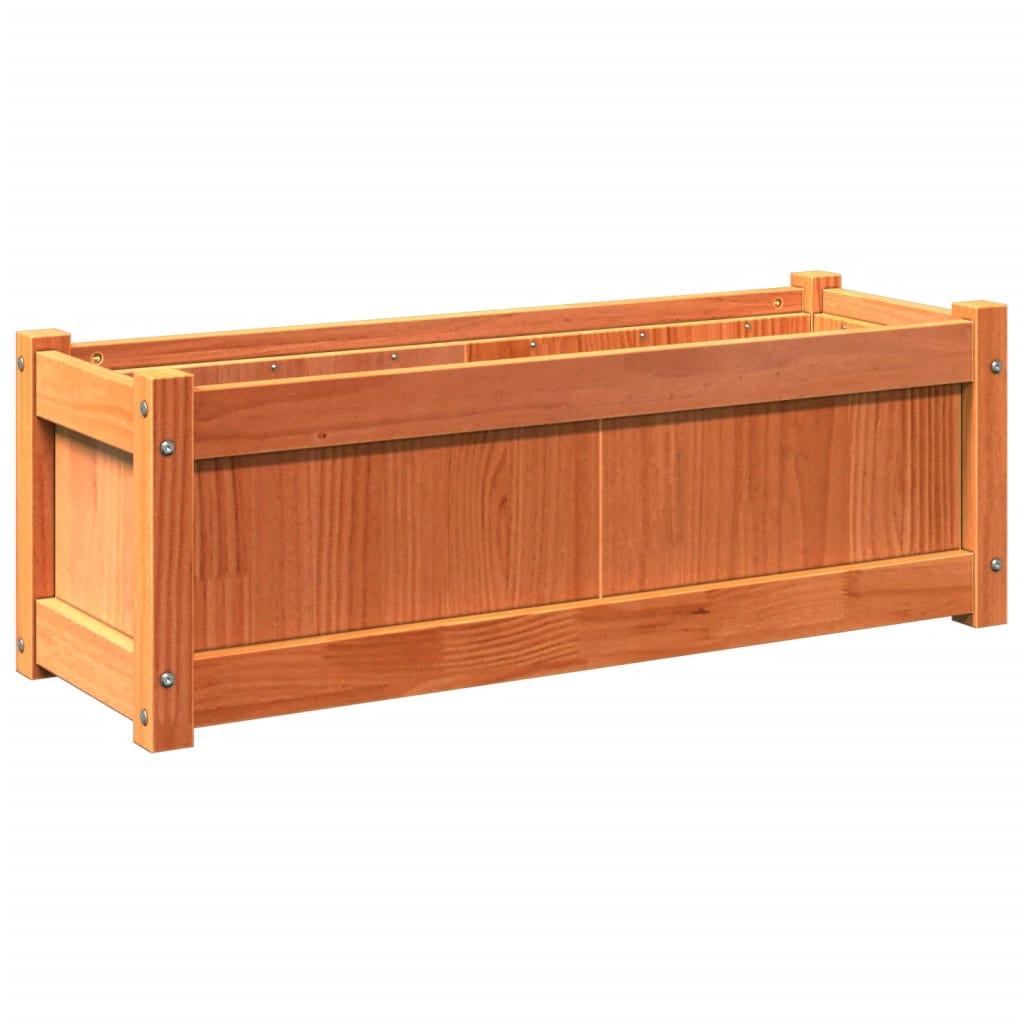 Plantenbak 90x31x31 cm massief grenenhout wasbruin is nu te koop bij PeponiXL, paradijselijk wonen!