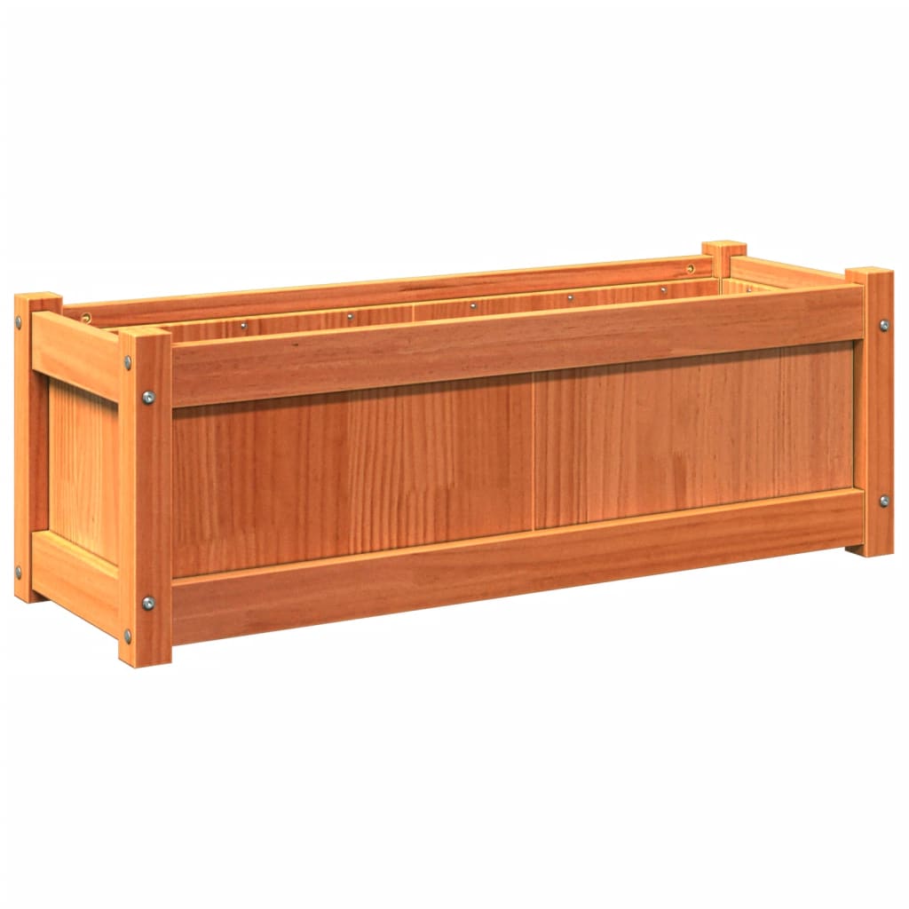 Plantenbak 90x31x31 cm massief grenenhout wasbruin is nu te koop bij PeponiXL, paradijselijk wonen!