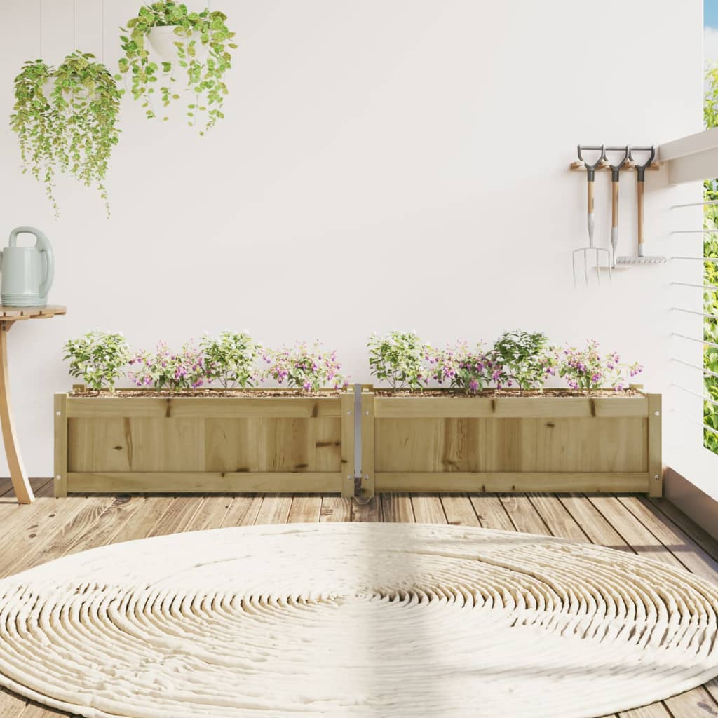 Plantenbakken 2 st cm geïmpregneerd hout is nu te koop bij PeponiXL, paradijselijk wonen!