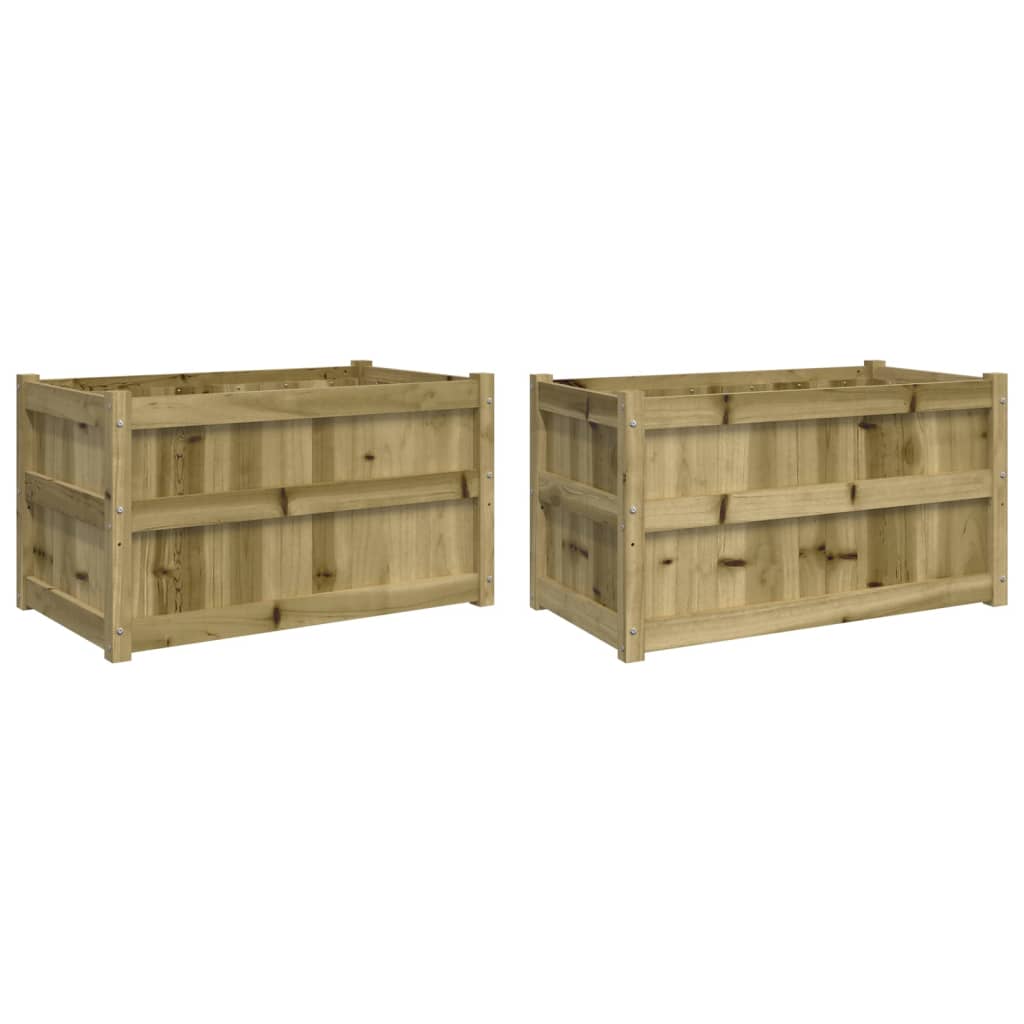 Plantenbakken 2 st cm geïmpregneerd hout is nu te koop bij PeponiXL, paradijselijk wonen!