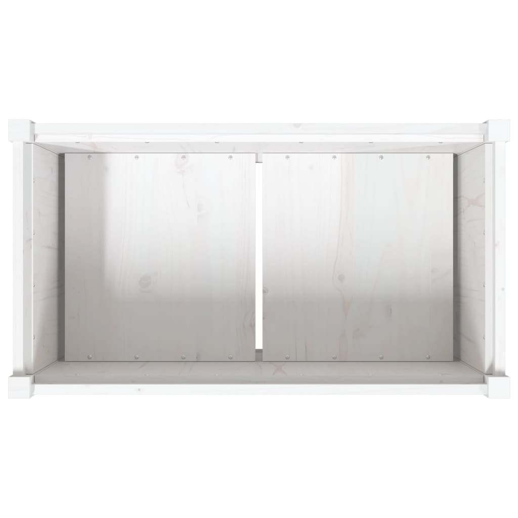 Plantenbak 90x50x70 cm massief grenenhout wit is nu te koop bij PeponiXL, paradijselijk wonen!