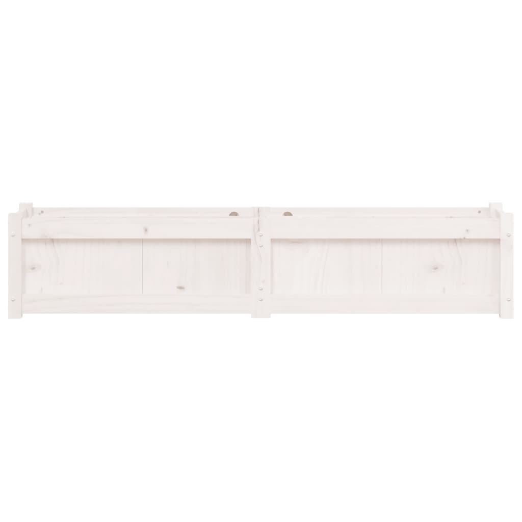 Plantenbak 150x31x31 cm massief grenenhout wit is nu te koop bij PeponiXL, paradijselijk wonen!