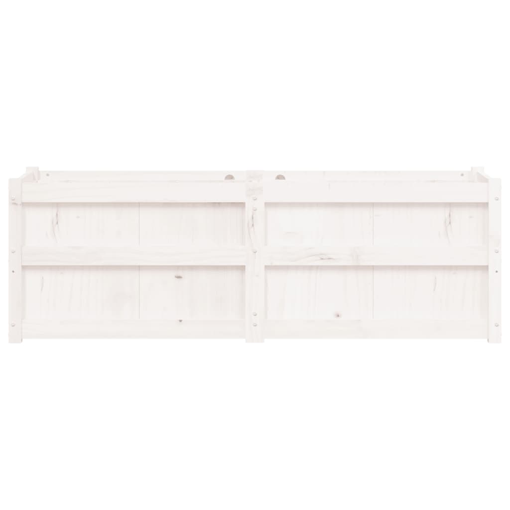 Plantenbak 150x50x50 cm massief grenenhout wit is nu te koop bij PeponiXL, paradijselijk wonen!