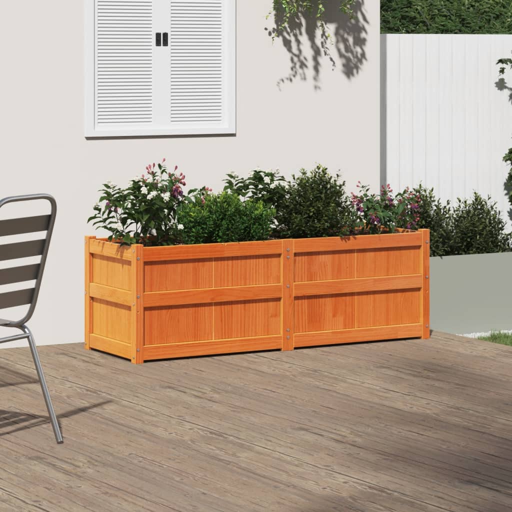Plantenbak 150x50x50 cm massief grenenhout wasbruin is nu te koop bij PeponiXL, paradijselijk wonen!